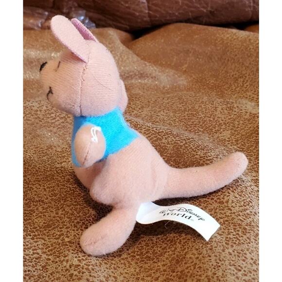 3" Walt Disney World Kelloggs Brown Kangaroo Blue Shirt Roo Stuffed Animal Flaw - Picture 2 of 12